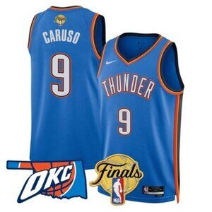 Mens Alex Caruso Blue  Jersey 2025 Finals